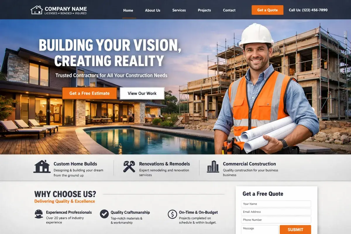 Utah service-business website example with strong trust imagery