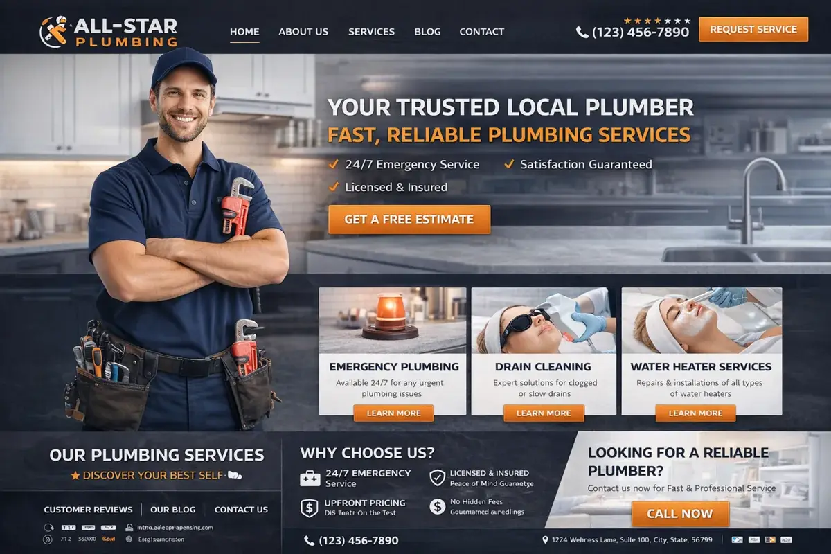 Plumber website example