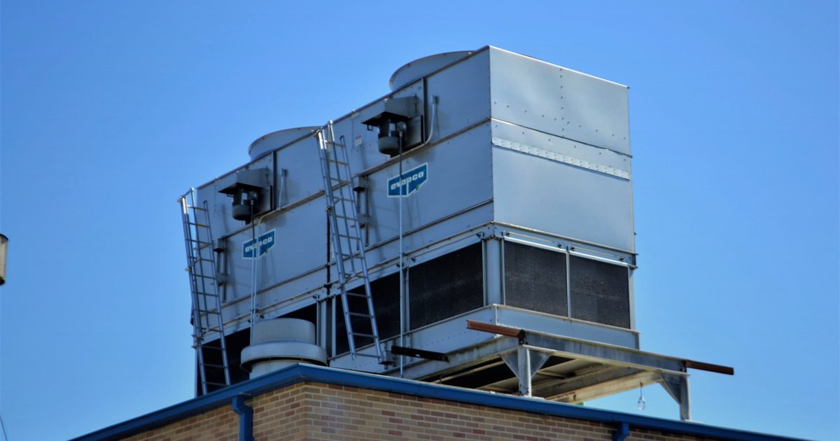 HVAC website design example with a clean heating and air hero image