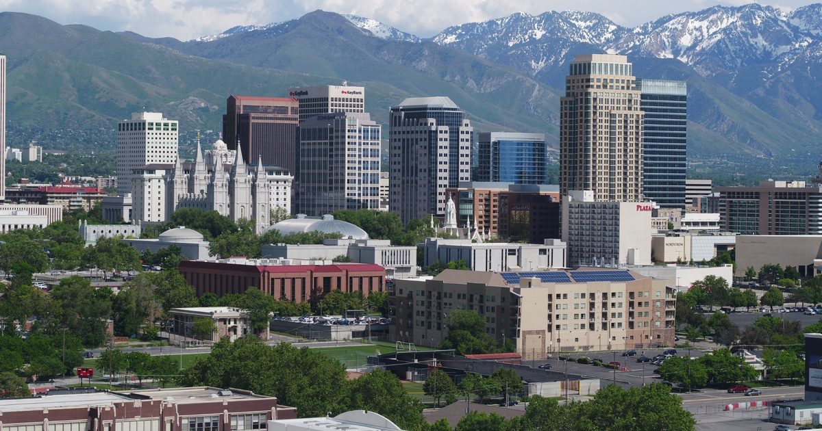 Salt Lake City web design page with local skyline and website proof imagery